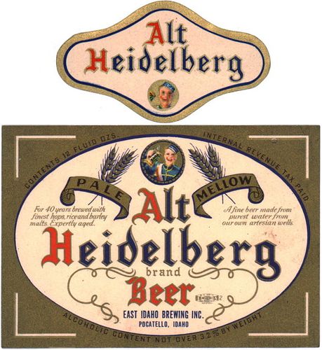 1947 Alt Heidelberg (wide) 12oz WS70-10 Pocatello, Idaho