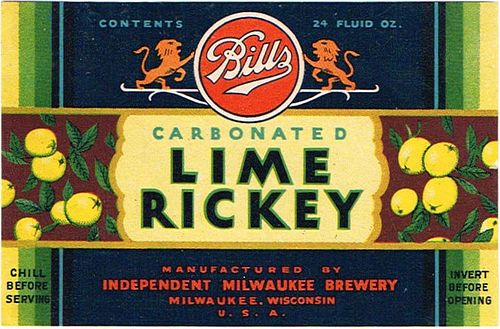 1933 Bill's Lime Rickey 24oz WI311-23 Milwaukee, Wisconsin