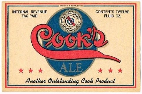 1938 Cook's Ale 12oz CS10-11 Evansville, Indiana