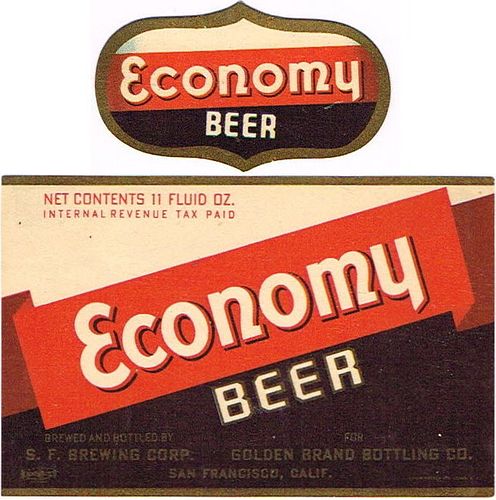 1936 Economy Beer 11oz WS46-08 San Francisco, California