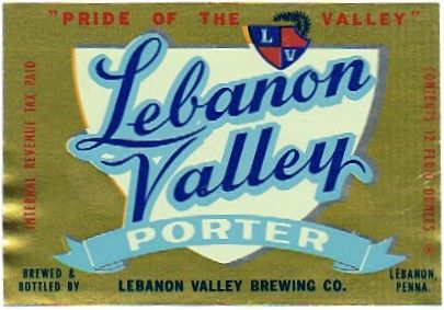 1946 Lebanon Valley Porter 12oz PA49-10 Lebanon, Pennsylvania