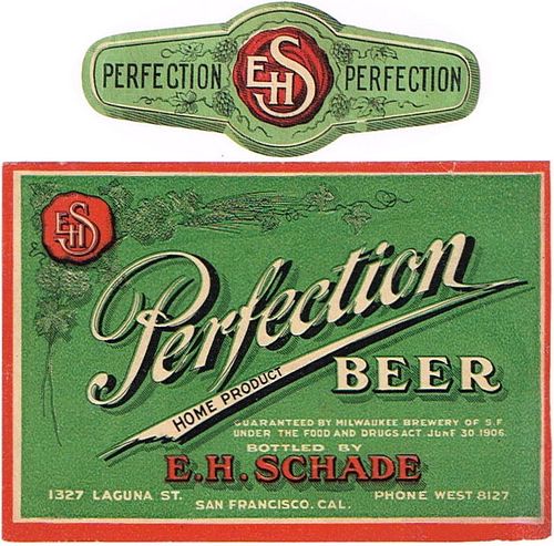 1910 Perfection Beer No Ref. WS40-05 San Francisco, California
