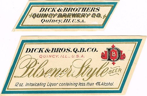 1914 Pilsener Style Beer No Ref. IL96-06V Quincy, Illinois