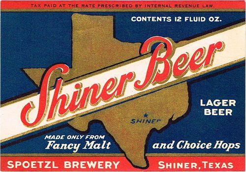 1938 Shiner Beer 12oz WS106-24 Shiner, Texas