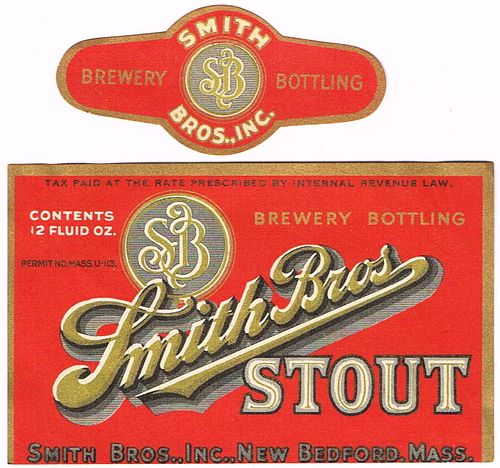 1933 Smith Bros. Stout 12oz ES66-04 New Bedford, Massachusetts