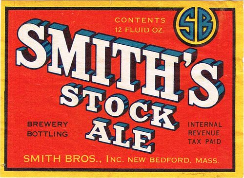1948 Smith's Stock Ale 12oz ES66-11 New Bedford, Massachusetts