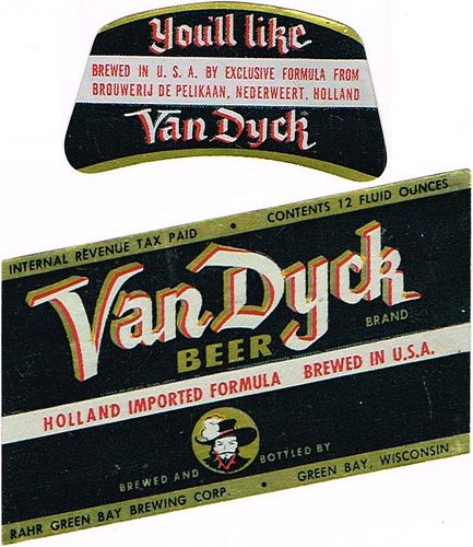 1947 Van Dyck Beer 12oz WI148-16V Green Bay, Wisconsin