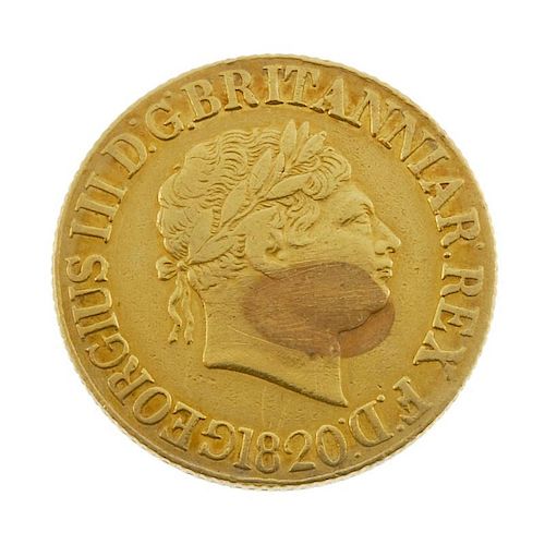 George III, Sovereign 1820. Fine, localised scratches to obverse. <br><br>Fine, noticeable localised