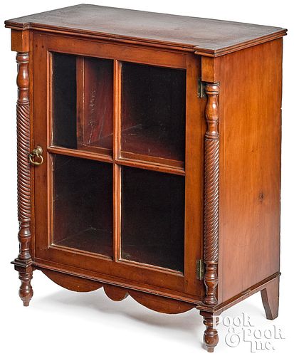 Small Sheraton cherry cabinet, ca. 1825