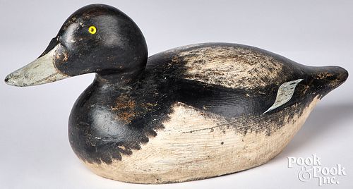 Mason premier grade carved bluebill duck decoy
