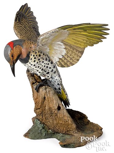 J. Randolph Rowe carved Yellow Shafted Flicker