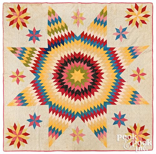 Lone Star quilt, 19th c.