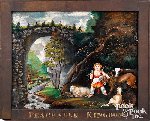 Early rendition of Edward Hicks Peaceable Kingdom