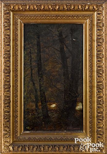 John Heyl Raser oil on canvas wooded landscape