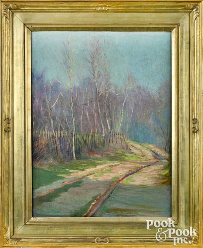 Edward Willis Redfield oil on canvas landscape