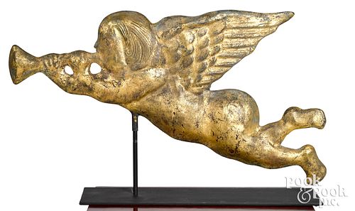 Swell bodied copper angel Gabriel weathervane