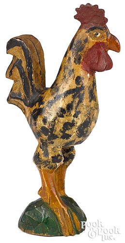 Wilhelm Schimmel carved and painted rooster