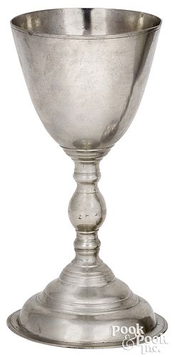 Albany New York pewter chalice, late 18th c.