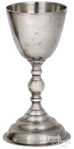 Albany New York pewter chalice, early 19th c.