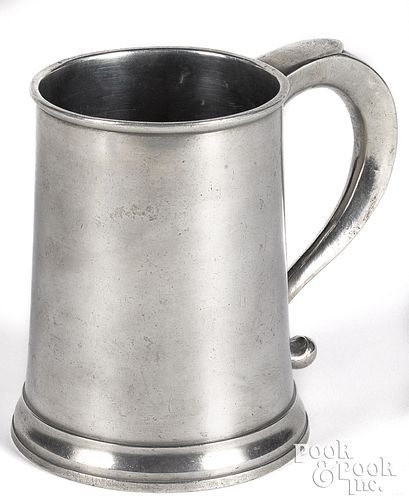 Middletown, Connecticut pewter quart mug, ca. 1770