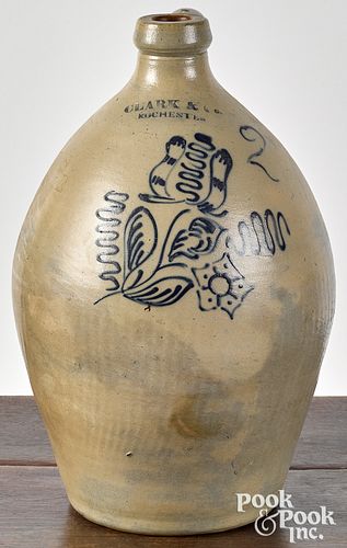 New York two-gallon stoneware jug, 19th c.