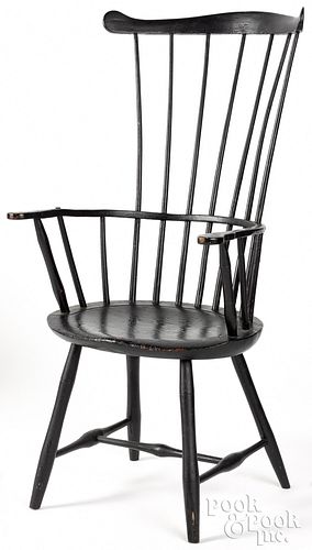 New England highback Windsor armchair, ca. 1820