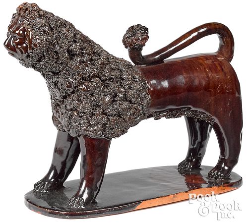 Redware lion, late 19th c.