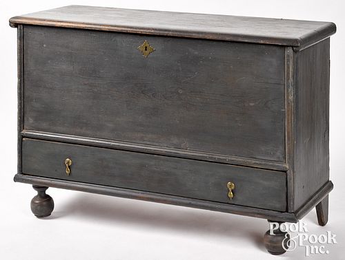 New England painted pine chest, 18th c.