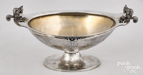 Gorham sterling silver nut dish, 1869