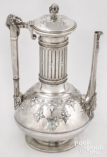 New York sterling silver coffee pot, ca. 1860
