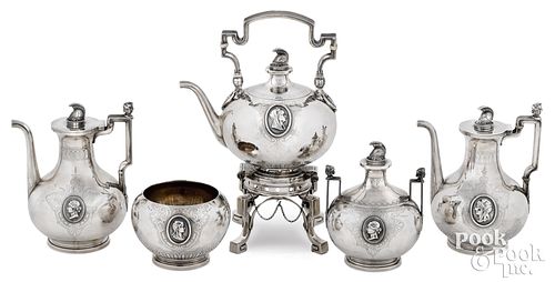New York sterling silver tea and coffee service