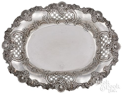 Tiffany & Co. sterling silver reticulated tray