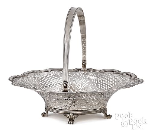 Tiffany & Co. sterling silver reticulated basket