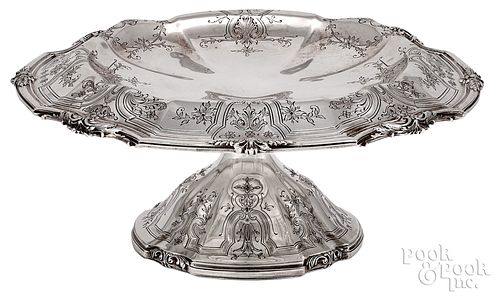New York sterling silver tazza, 19th c.