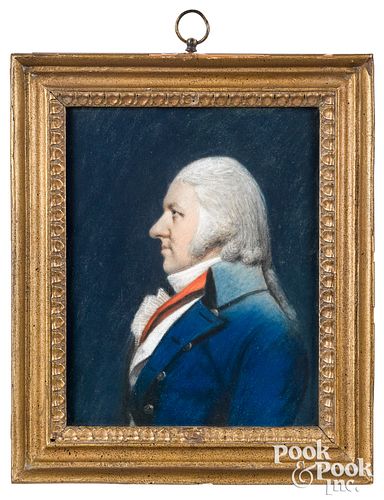 James Sharples Sr. pastel profile portrait
