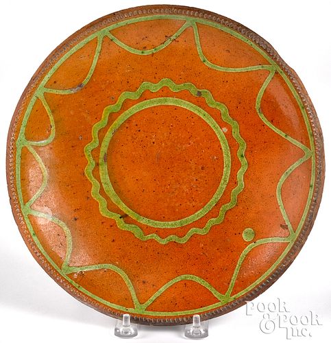 Hagerstown, Maryland redware plate, 19th c.