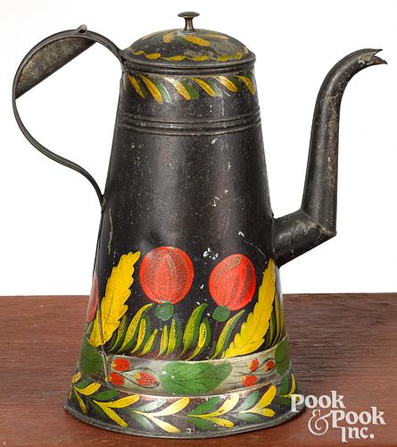 Toleware coffee pot, 19th c.