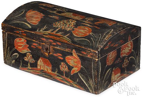 Berks County painted pine Bucher box, 19th c.