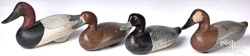 Four R. Madison Mitchell carved duck decoy