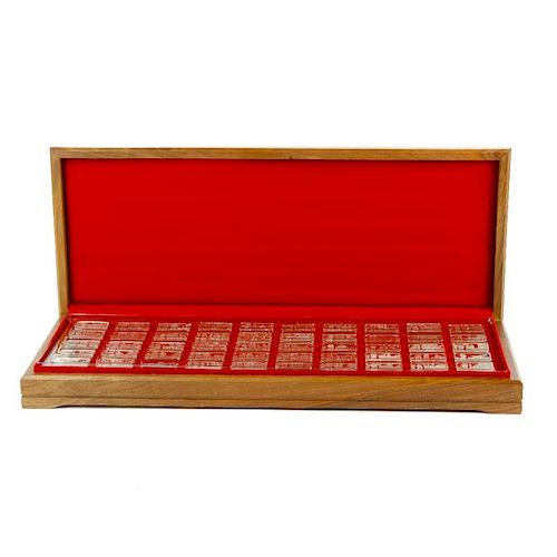 1000 years of British Monarchy, a set of 50 silver proof edition ingots, by John Pinches Ltd, No. 06