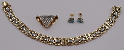 JEWELRY. Assorted Gold & Diamond Jewelry Grouping.
