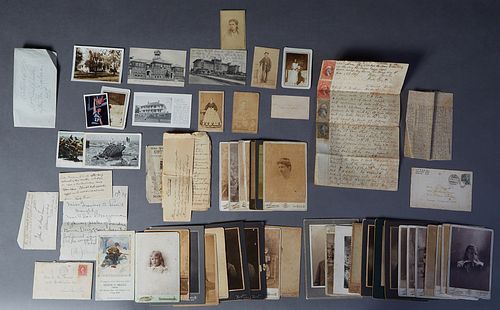 Group of Thirty-Three Period Cartes de Visite, early 20th c., most from New Orleans photographers, such as Washburn, Simon and G. Moses. Provenance: T