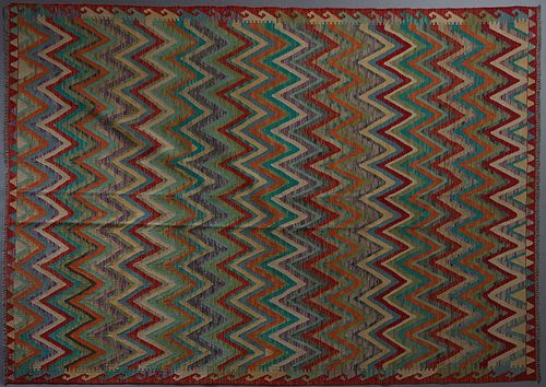 Turkish Missoni Design Flatweave Carpet, 7' 10 x 9' 9.