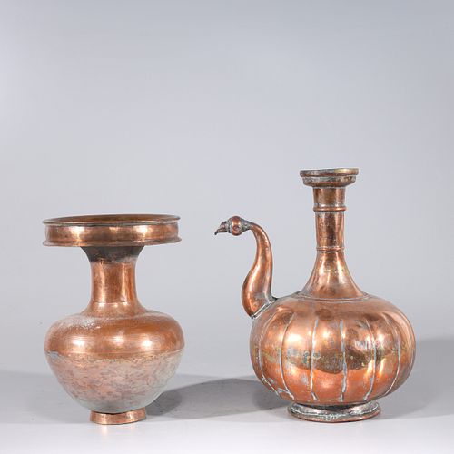Two Antique Indian Copper Alloy Vessels