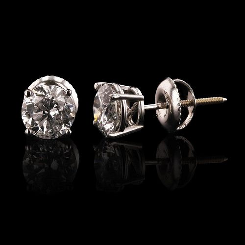 Diamond 18K White Gold Earrings