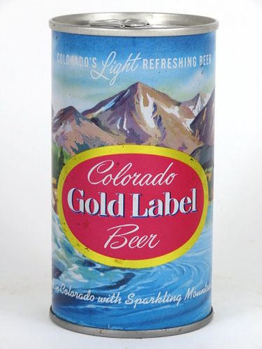 1968 Colorado Gold Label Beer 12oz Tab Top Can T69-30, Pueblo, Colorado