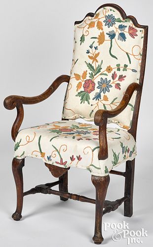 George II mahogany open armchair, ca. 1740.