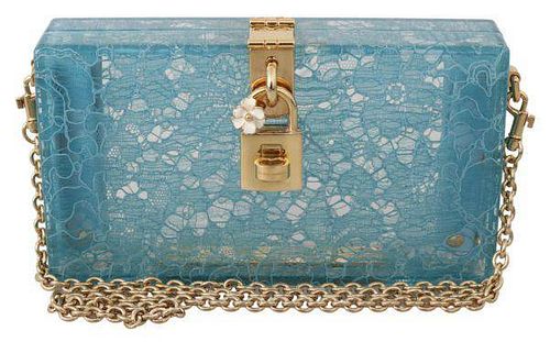 Blue Taormina Lace Clutch Borse BOX Light Purse