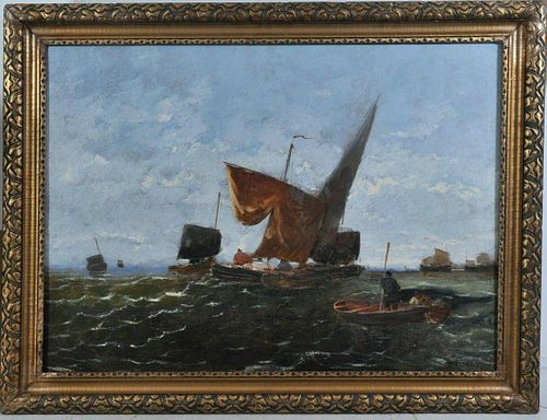 Fisherboats on the Stormy Sea