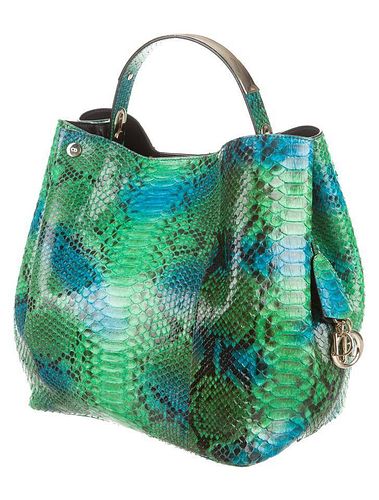 Dior Green Python Diorific Hobo 2way Bag